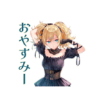 ジャズバーの金髪ゴスロリツインテ女子（個別スタンプ：40）
