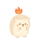 私のハリネズミちゃんが可愛くなりました。（個別スタンプ：37）