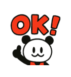 ぱんだぴ 020:毎日使えるでか文字パンダ（個別スタンプ：7）