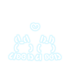 顔文字スタンプ ♡ みずいろ（個別スタンプ：21）