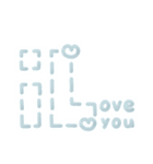 顔文字スタンプ ♡ みずいろ（個別スタンプ：30）