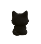 ぽっちゃりした大きな目の黒猫 （NT）（個別スタンプ：15）