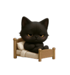 ぽっちゃりした大きな目の黒猫 （NT）（個別スタンプ：28）