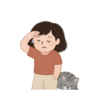 かわいい少女と猫 （NT）（個別スタンプ：10）