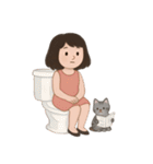 かわいい少女と猫 （NT）（個別スタンプ：13）