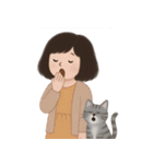 かわいい少女と猫 （NT）（個別スタンプ：15）