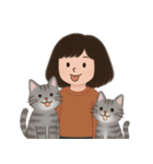 かわいい少女と猫 （NT）（個別スタンプ：30）