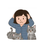 かわいい少女と猫 （NT）（個別スタンプ：33）