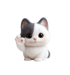 感情豊かなツートン柄の猫 （NT）（個別スタンプ：10）