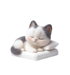 感情豊かなツートン柄の猫 （NT）（個別スタンプ：13）