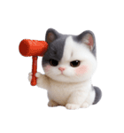 感情豊かなツートン柄の猫 （NT）（個別スタンプ：16）