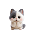 感情豊かなツートン柄の猫 （NT）（個別スタンプ：17）
