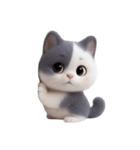 感情豊かなツートン柄の猫 （NT）（個別スタンプ：20）