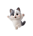 感情豊かなツートン柄の猫 （NT）（個別スタンプ：22）