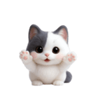 感情豊かなツートン柄の猫 （NT）（個別スタンプ：25）