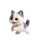 感情豊かなツートン柄の猫 （NT）（個別スタンプ：26）