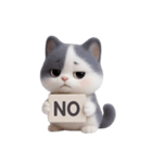 感情豊かなツートン柄の猫 （NT）（個別スタンプ：27）