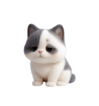 感情豊かなツートン柄の猫 （NT）（個別スタンプ：28）