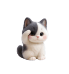感情豊かなツートン柄の猫 （NT）（個別スタンプ：29）