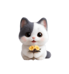 感情豊かなツートン柄の猫 （NT）（個別スタンプ：32）