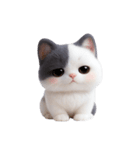 感情豊かなツートン柄の猫 （NT）（個別スタンプ：34）
