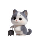 感情豊かなツートン柄の猫 （NT）（個別スタンプ：35）