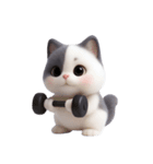 感情豊かなツートン柄の猫 （NT）（個別スタンプ：36）