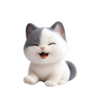 感情豊かなツートン柄の猫 （NT）（個別スタンプ：40）