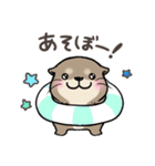 夏を満喫カワウソさん♪（個別スタンプ：18）