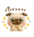 パグちゃん♡3Dリアクション（個別スタンプ：6）