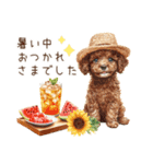 夏だよ！敬語でトイプードル（個別スタンプ：6）