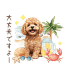 夏だよ！敬語でトイプードル（個別スタンプ：19）