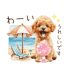 夏だよ！敬語でトイプードル（個別スタンプ：24）