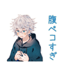 パーカー男子の深夜飯テロ（個別スタンプ：6）