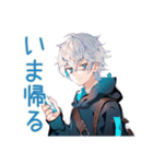 パーカー男子の深夜飯テロ（個別スタンプ：8）