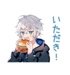 パーカー男子の深夜飯テロ（個別スタンプ：11）