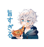 パーカー男子の深夜飯テロ（個別スタンプ：12）