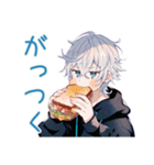 パーカー男子の深夜飯テロ（個別スタンプ：16）