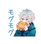 パーカー男子の深夜飯テロ（個別スタンプ：17）