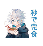 パーカー男子の深夜飯テロ（個別スタンプ：22）