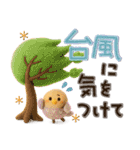 でか文字♡3Dほんわか小鳥♡気づかい＊夏（個別スタンプ：19）
