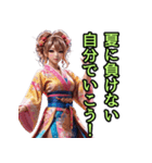 和装女子_浴衣アイドル（応援編）（個別スタンプ：2）
