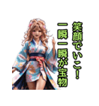 和装女子_浴衣アイドル（応援編）（個別スタンプ：16）