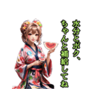 和装女子_浴衣アイドル（応援編）（個別スタンプ：20）