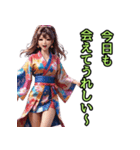 和装女子_浴衣アイドル（応援編）（個別スタンプ：28）