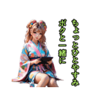 和装女子_浴衣アイドル（応援編）（個別スタンプ：30）