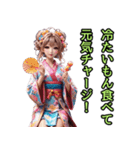 和装女子_浴衣アイドル（応援編）（個別スタンプ：36）