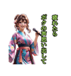 和装女子_浴衣アイドル（応援編）（個別スタンプ：39）