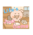 もうムリぶた (えいご) Ver4（個別スタンプ：5）