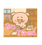 もうムリぶた (えいご) Ver4（個別スタンプ：6）